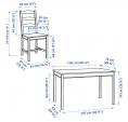 ダイニングセット テーブル＆チェア4脚 IKEA JOKKMOKKに関する画像です。