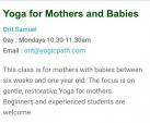 Yoga for Mothers and Babiesに関する画像です。