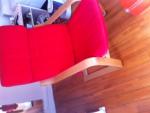 poang chair red- ikea clean